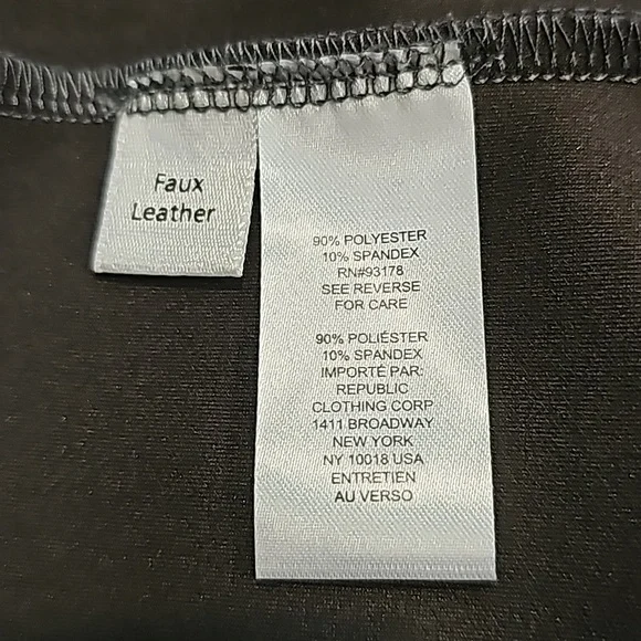 EUC Tahari grey faux leather coat sz M - Picture 8 of 11